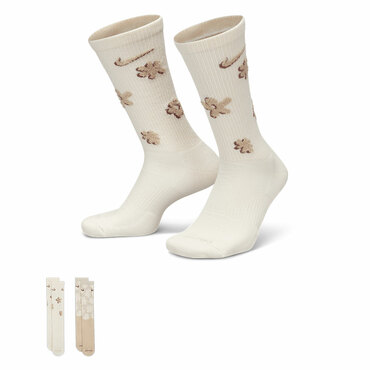 Dri-FIT Everyday Plus Flower Power Cushioned Crew Socks (2 Pairs)